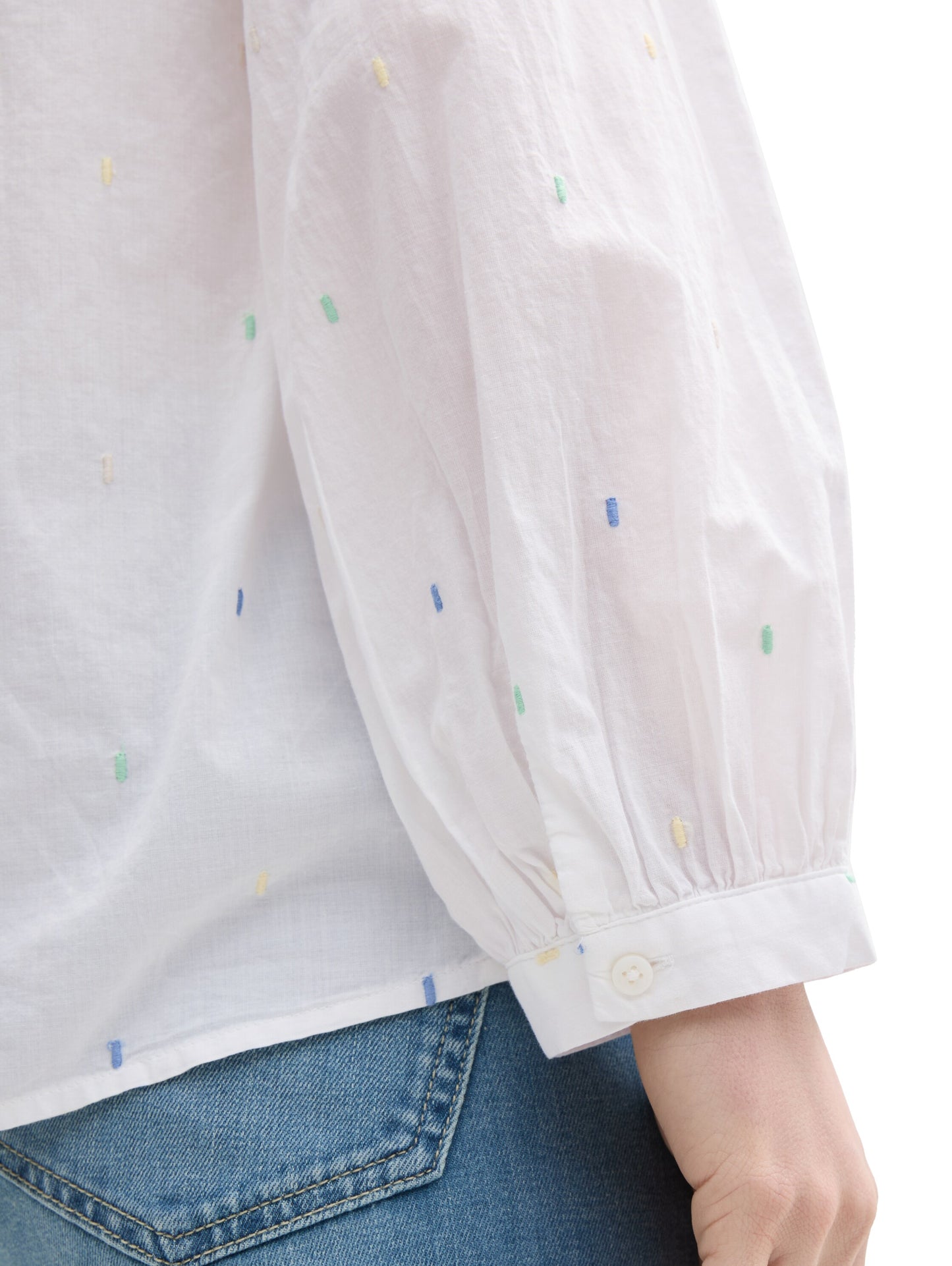Bluse mit leichten Ballonärmeln