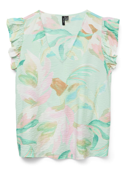 VMJOSIE SL V-NECK TOP WVN GA