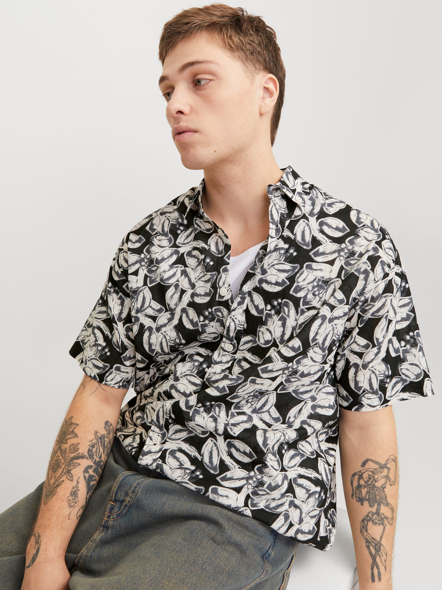 JORJOSHUA SPLIT AOP SHIRT SS LN