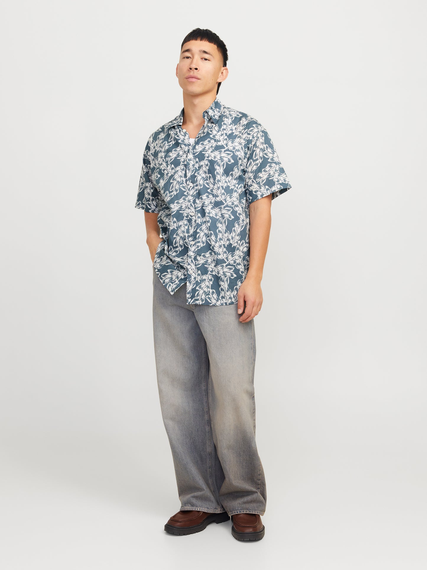 JORJOSHUA SPLIT AOP SHIRT SS LN