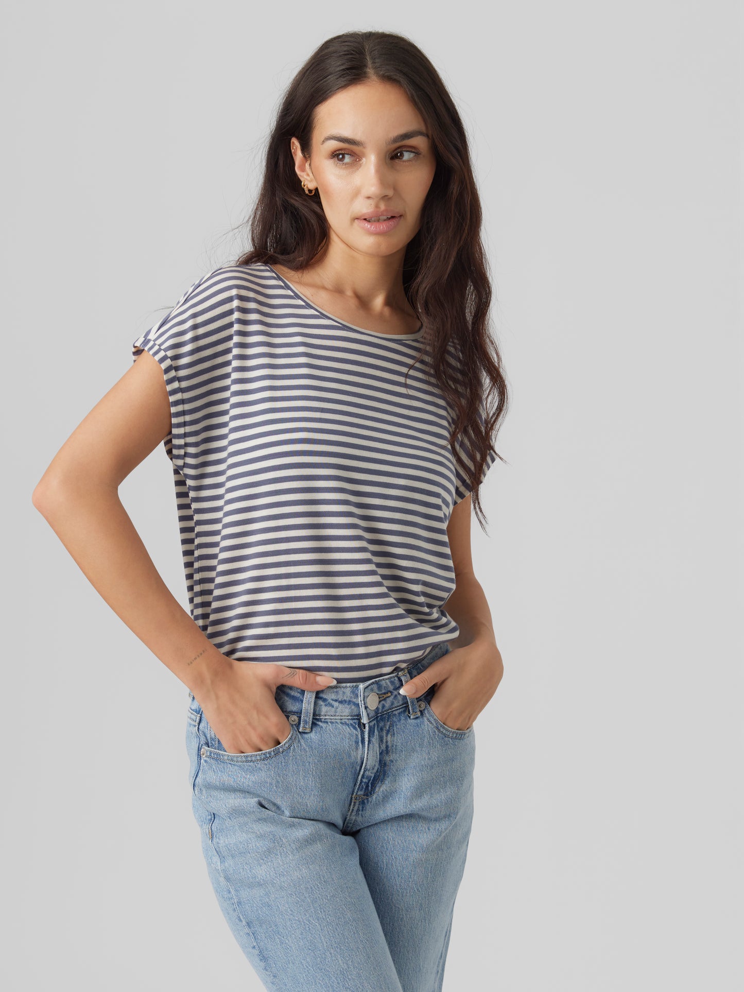 VMAVA SS TOP STRIPE JRS NOOS