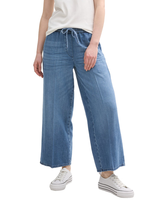 High Waist Culotte Jeans
