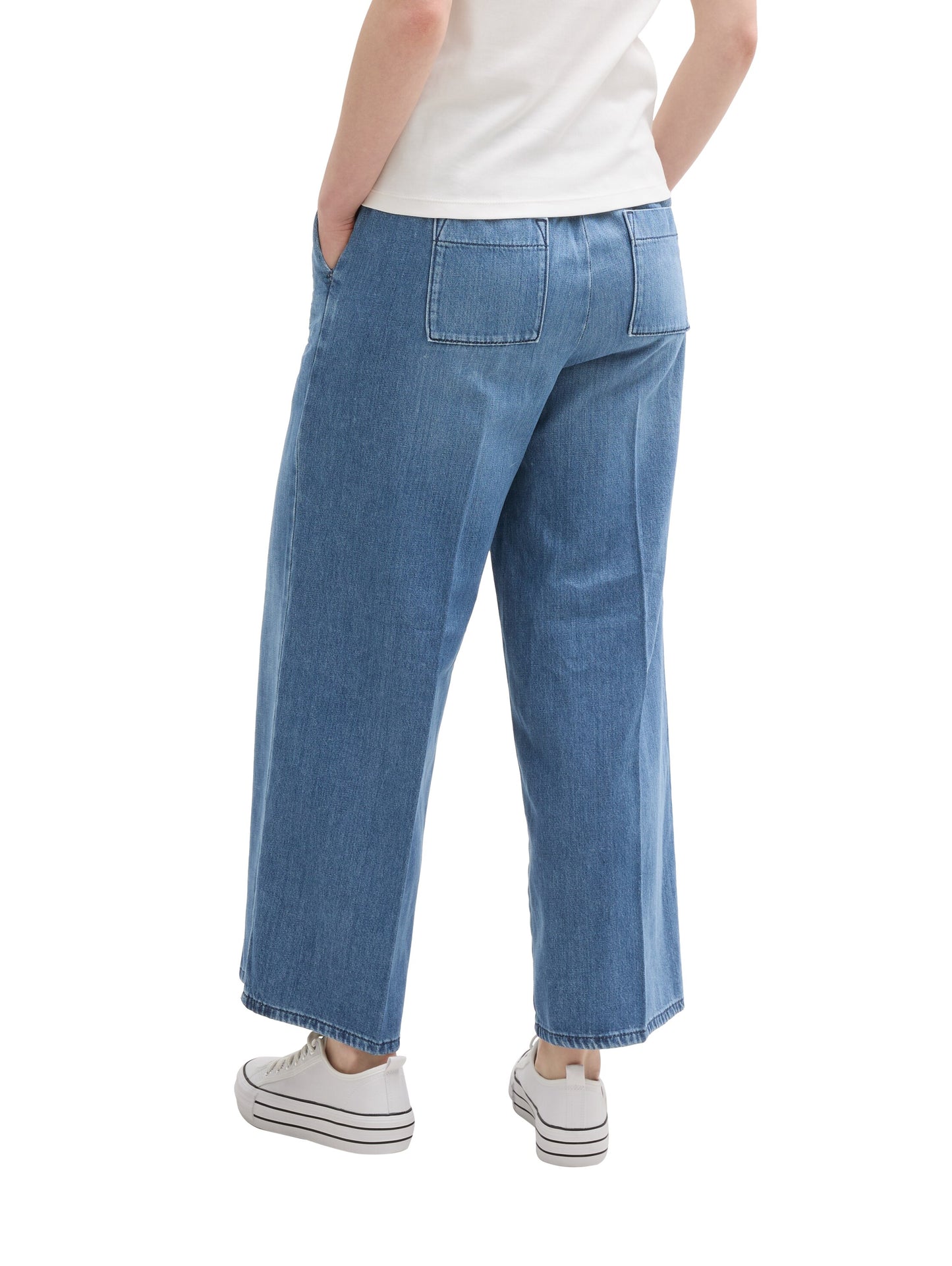 High Waist Culotte Jeans