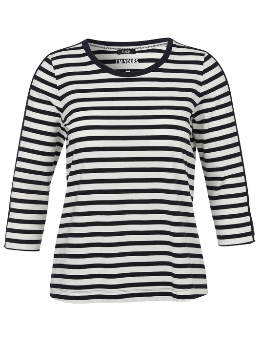 T-Shirt Rundhals 3/4 Arm Ringel