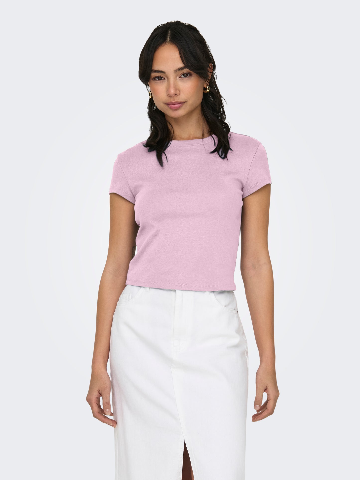 ONLELINA S/S O-NECK SHORT TOP JRS NOOS