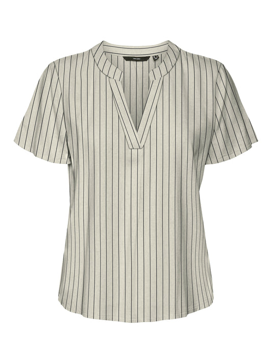 VMMYMILO SS V-NECK TOP WVN GA