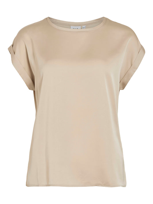 VIELLETTE S/S SATIN TOP - NOOS