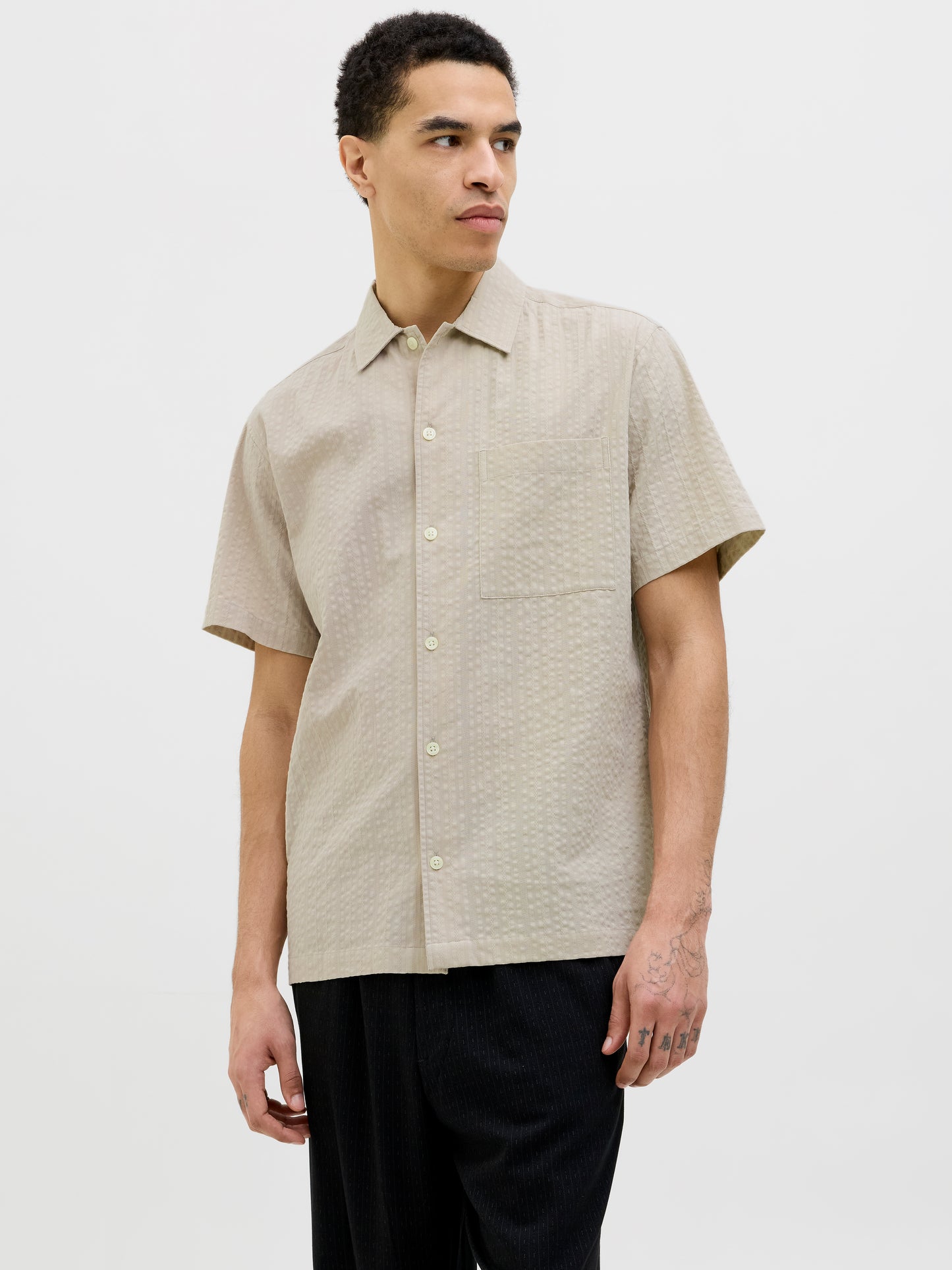 JPRCCEASTON SEERSUCKER S/S SHIRT LN
