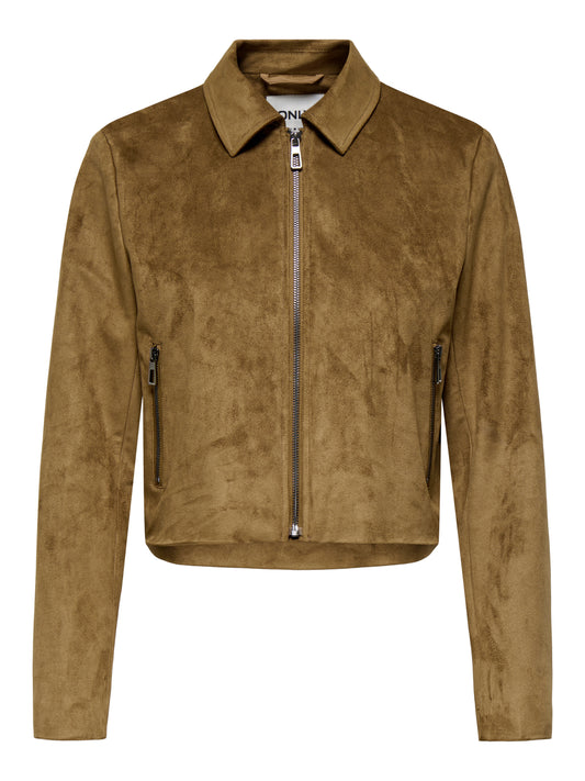 ONLTULIP FAUX SUEDE ZIP JACKET OTW