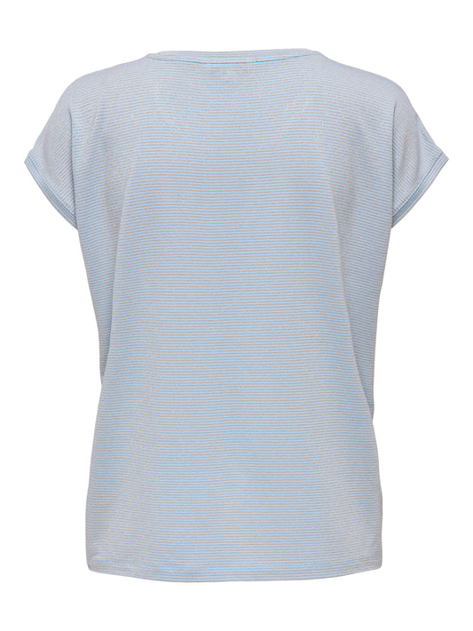 ONLCLAUDIA S/S GLITTER TOP NOOS JRS