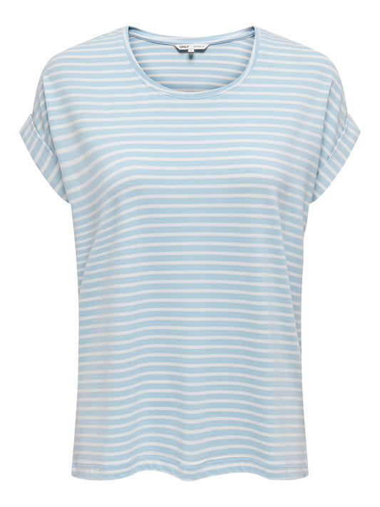 ONLMOSTER STRIPE S/S O-NECK TOP JRS NOOS