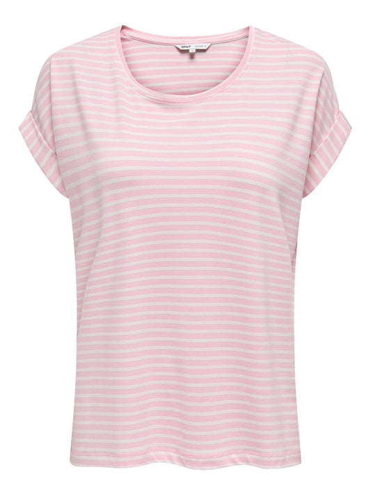 ONLMOSTER STRIPE S/S O-NECK TOP JRS NOOS