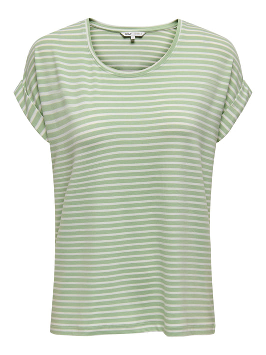 ONLMOSTER STRIPE S/S O-NECK TOP JRS NOOS