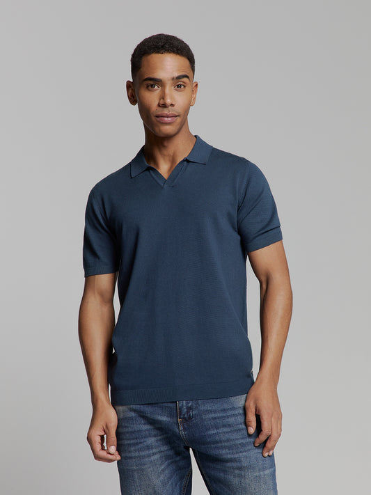 Pullover Short Sleeve Polo V Solid