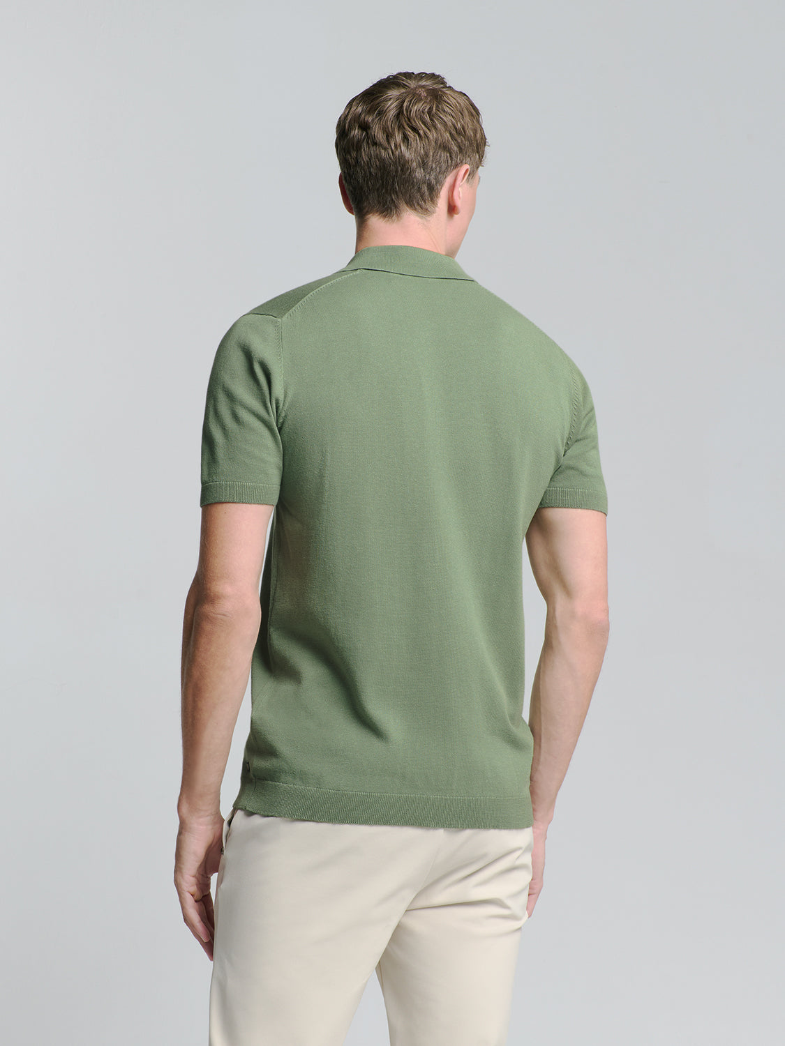 Pullover Short Sleeve Polo V Solid