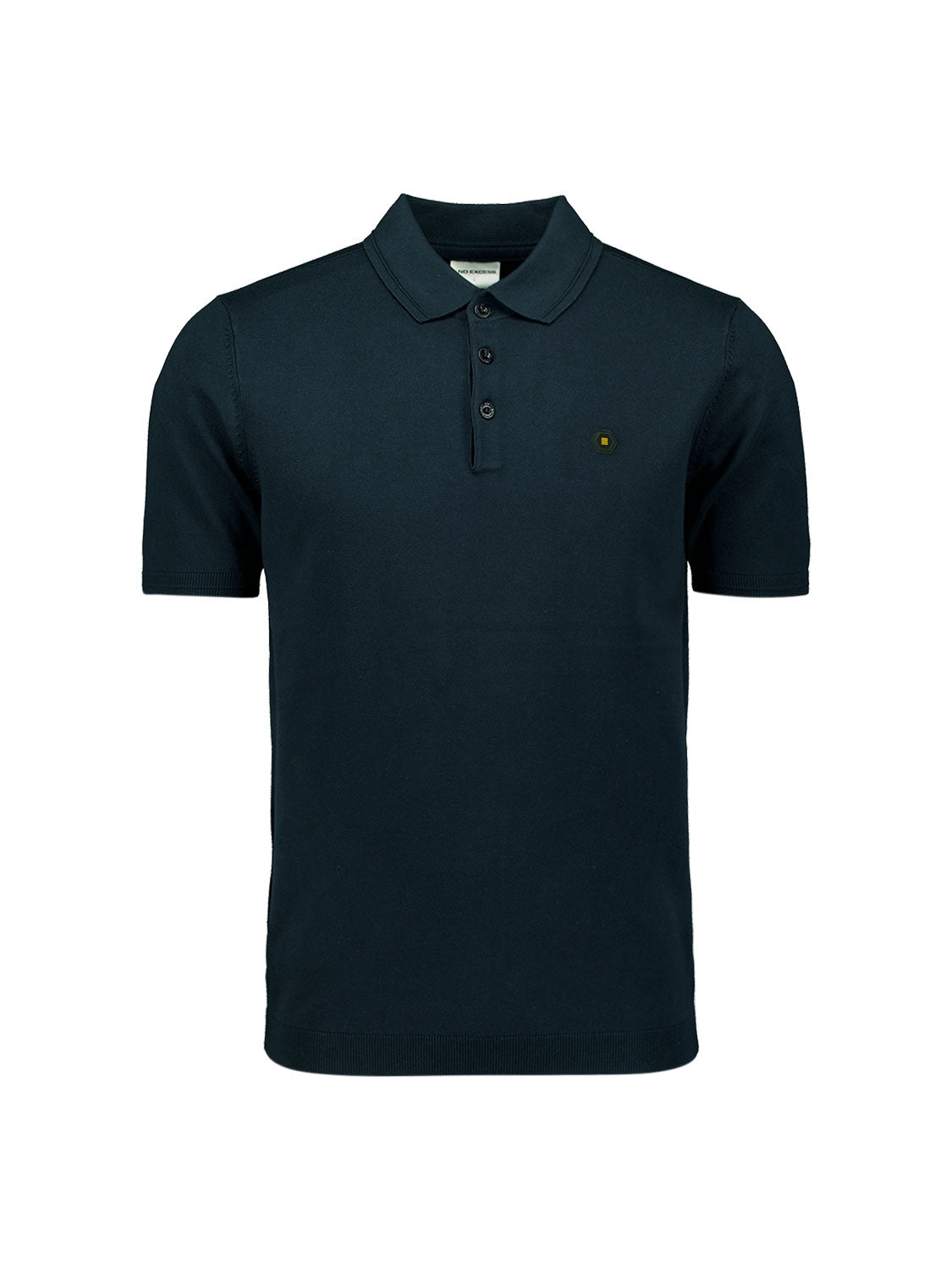Pullover Short Sleeve Polo Button Solid