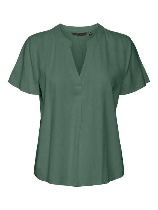 VMMYMILO SS V-NECK TOP WVN GA