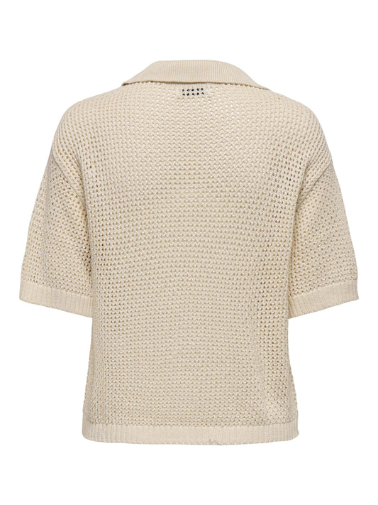 JDYTIKKA S/S POLO PULLOVER KNT NOOS