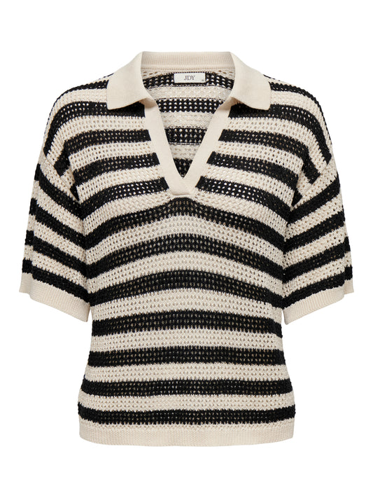 JDYTIKKA S/S POLO PULLOVER KNT NOOS