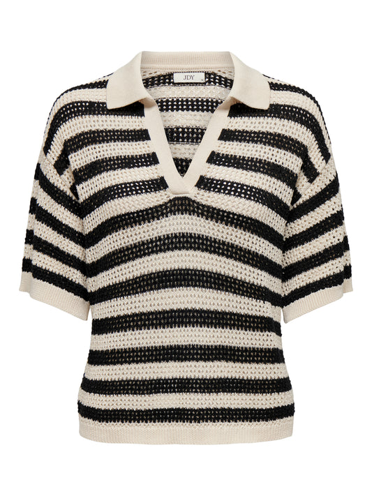 JDYTIKKA S/S POLO PULLOVER KNT NOOS