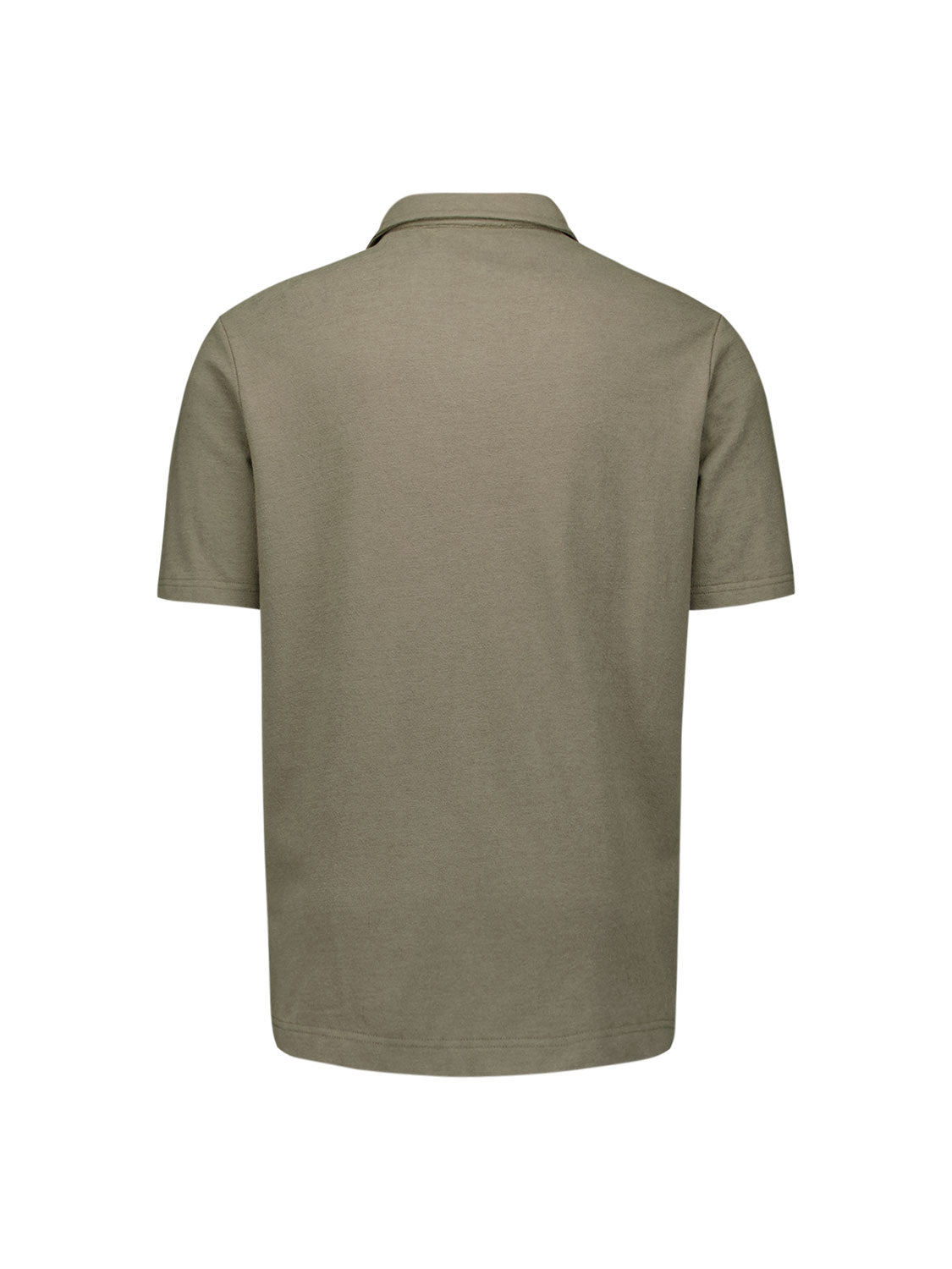 Shirt Short Sleeve Jersey Revers Collar Solid Terry