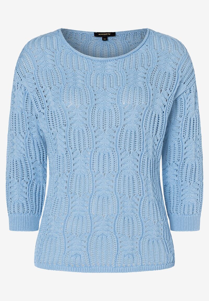 Ajour Pullover  hellblau  Frühjahrs-Kollektion
