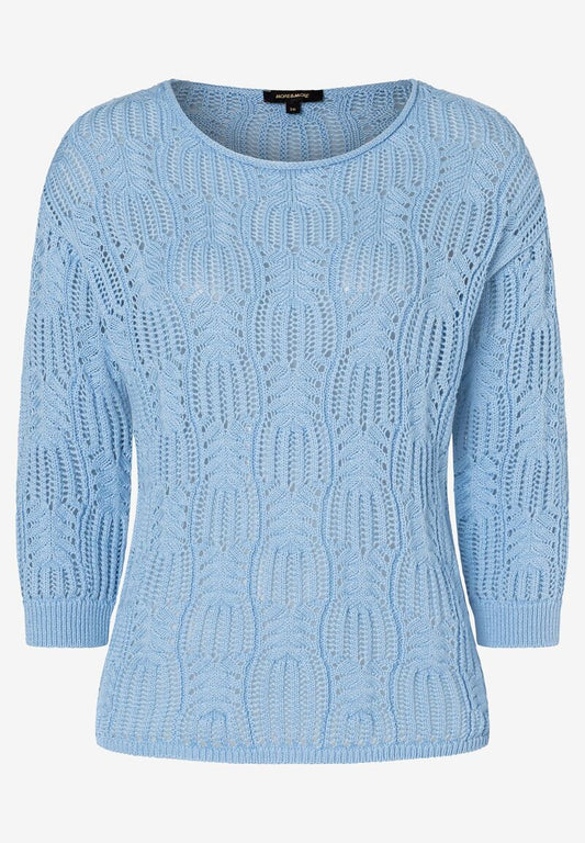 Ajour Pullover  hellblau  Frühjahrs-Kollektion