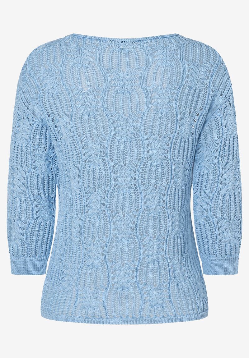Ajour Pullover  hellblau  Frühjahrs-Kollektion