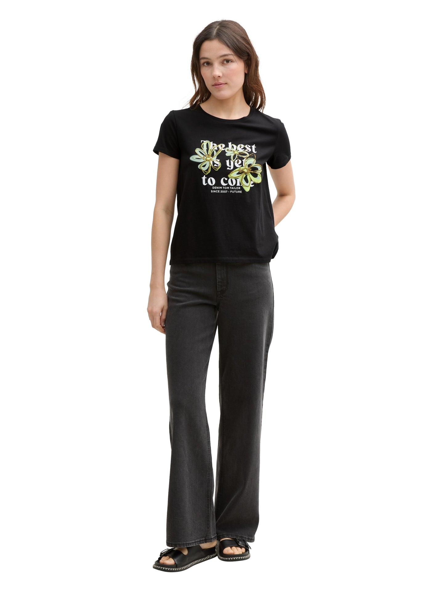 T-Shirt mit Blumen-Print