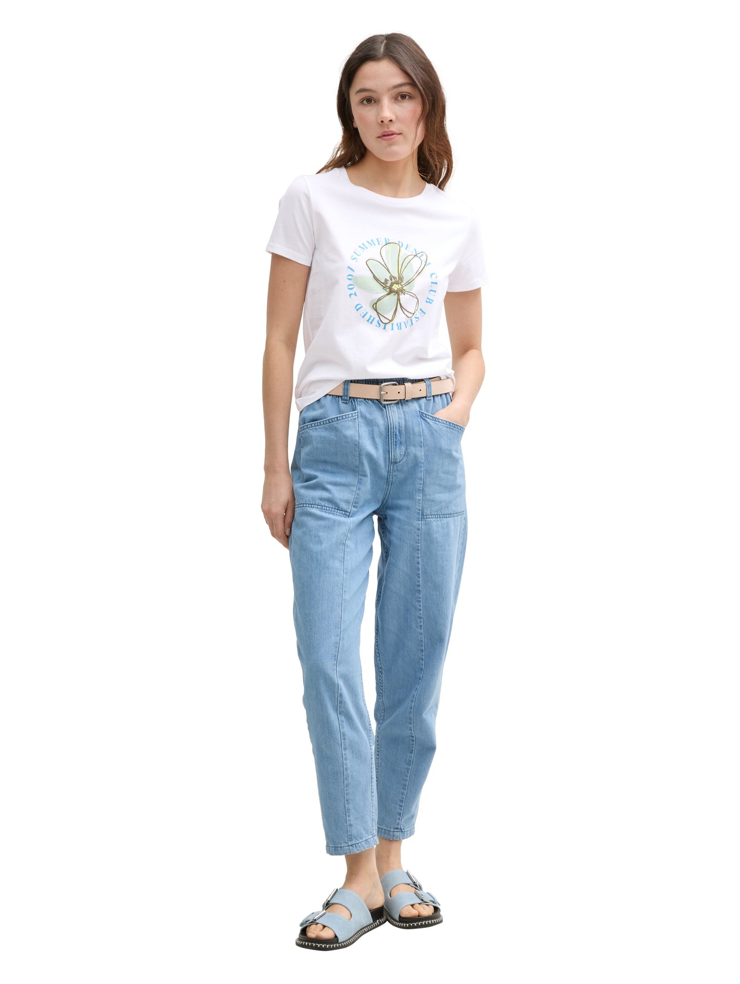 T-Shirt mit Blumen-Print