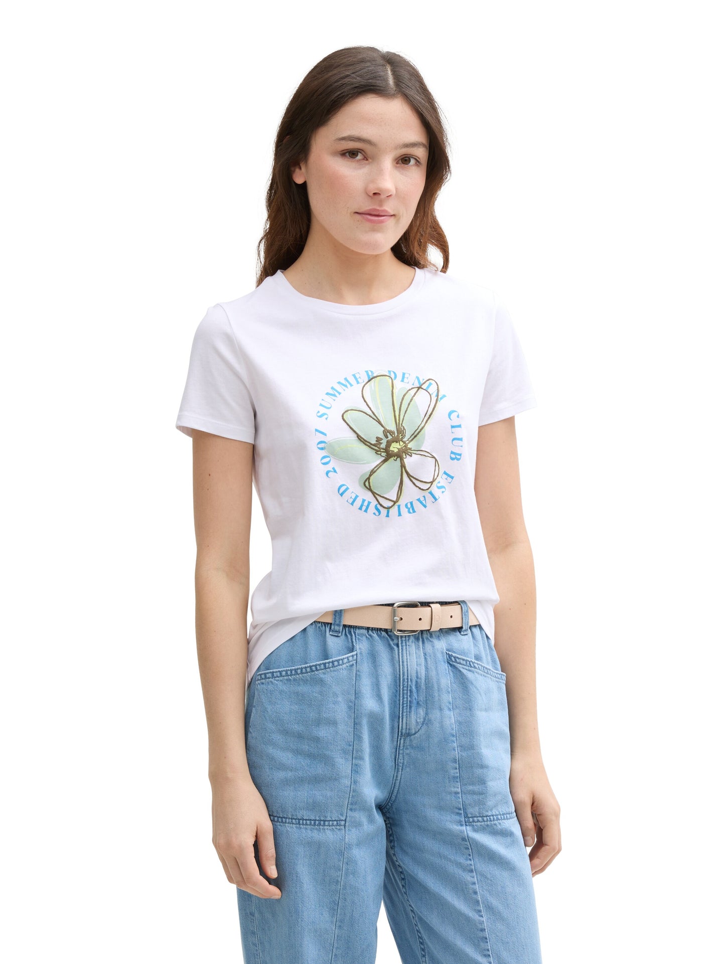 T-Shirt mit Blumen-Print