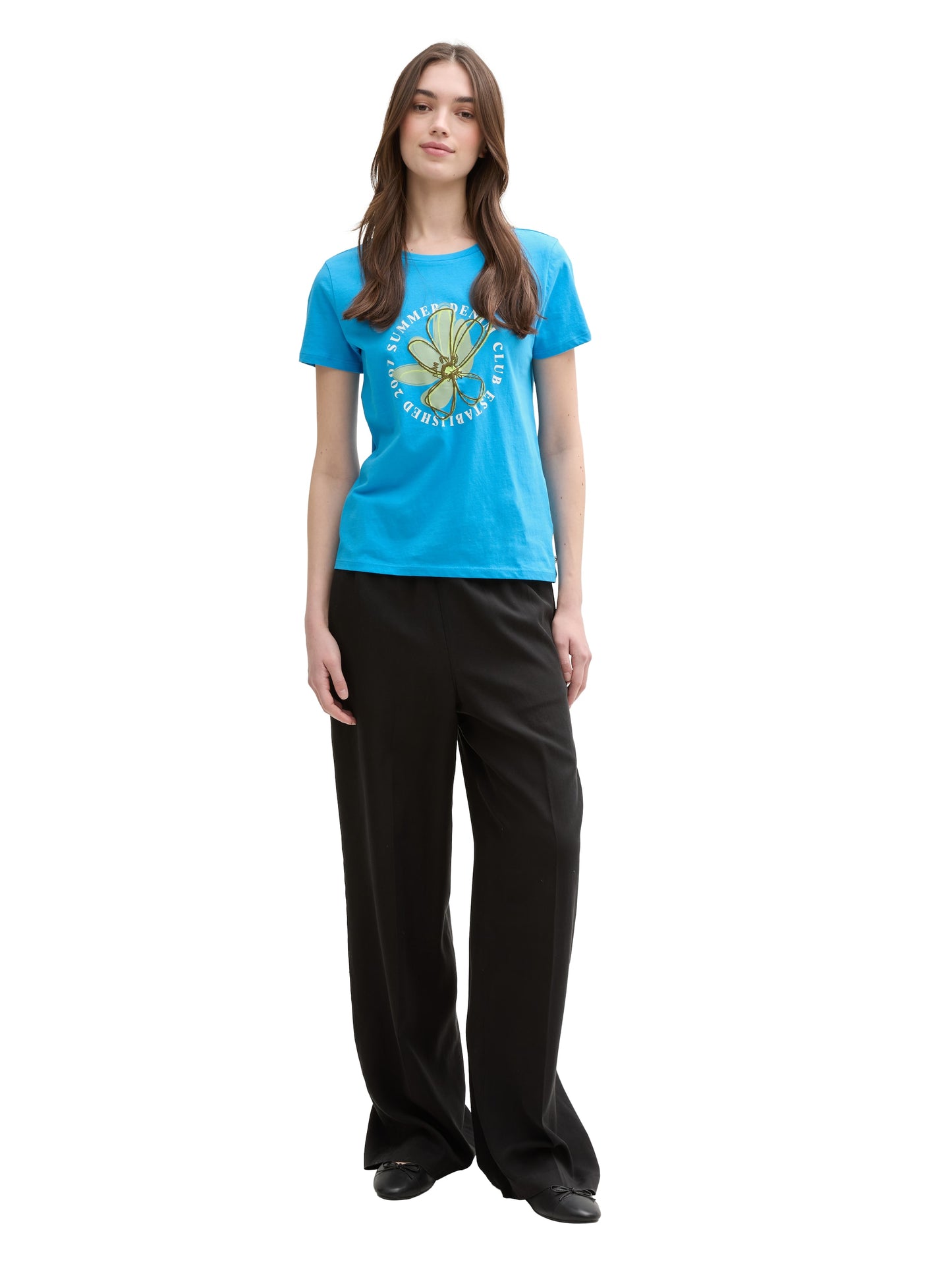T-Shirt mit Blumen-Print