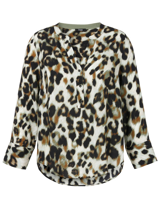 Bluse V-Ausschnitt 1/1 Arm Druck