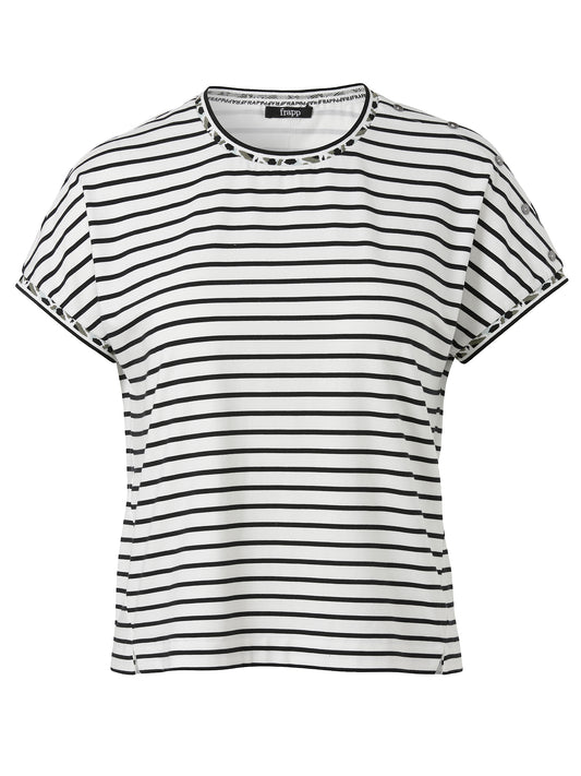 T-Shirt Rundhals ohne Arm Ringel