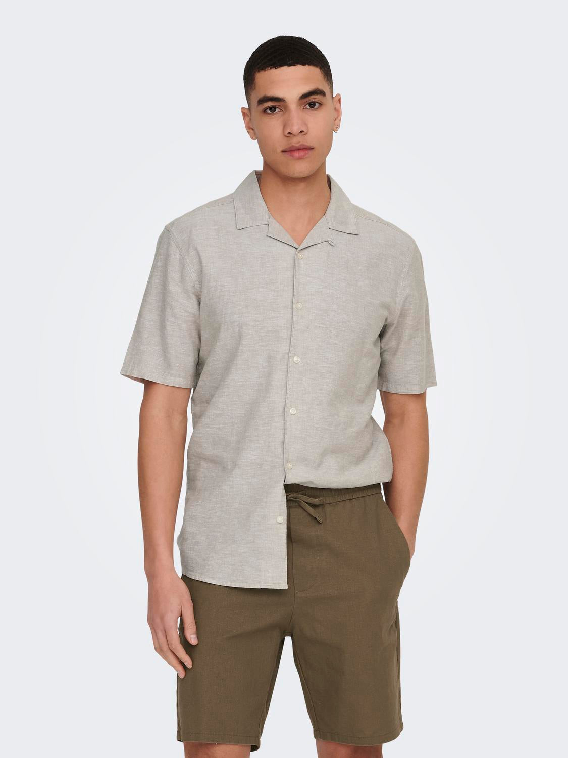 ONSCAIDEN LIFE SS SOLID RESORT LINENNOOS
