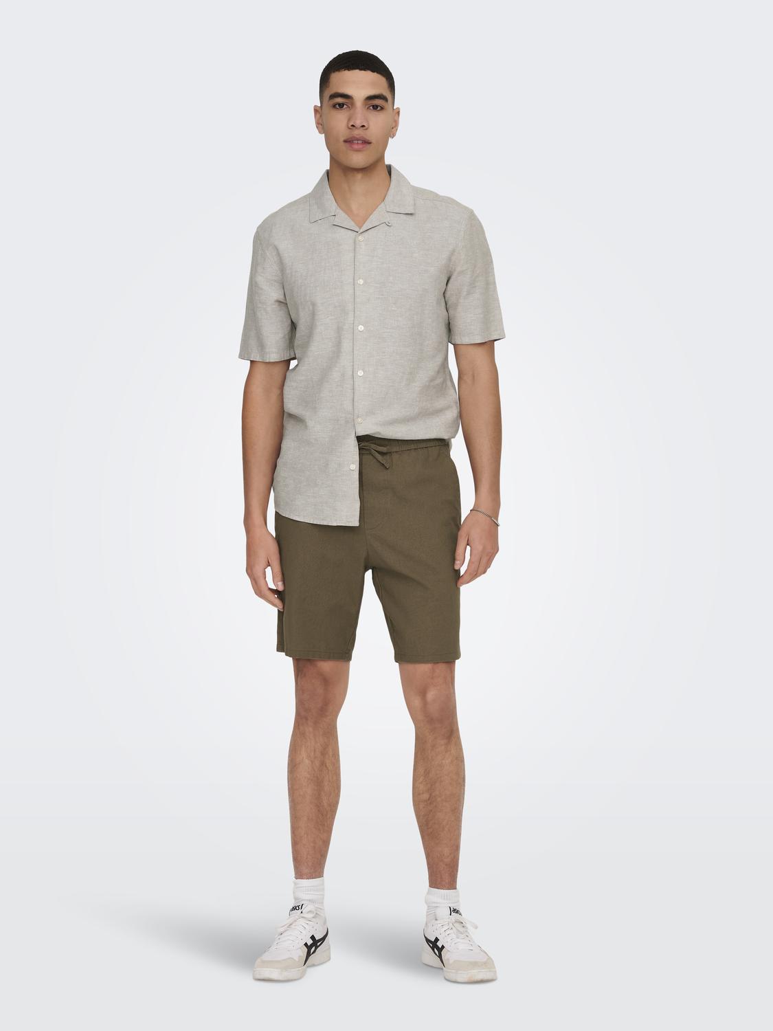 ONSCAIDEN LIFE SS SOLID RESORT LINENNOOS