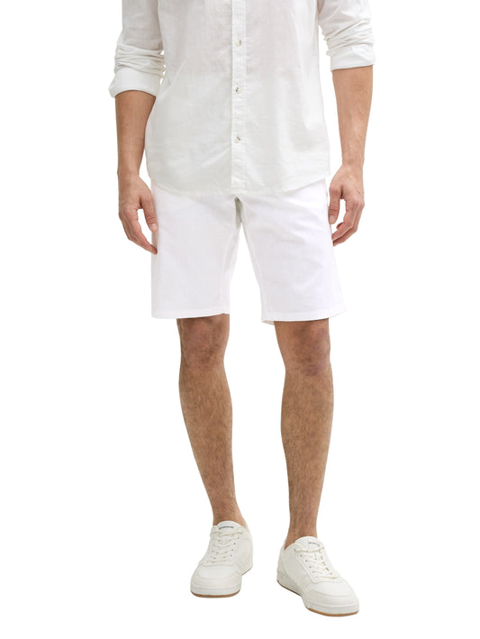 Slim Chino Shorts mit Leinenanteil
