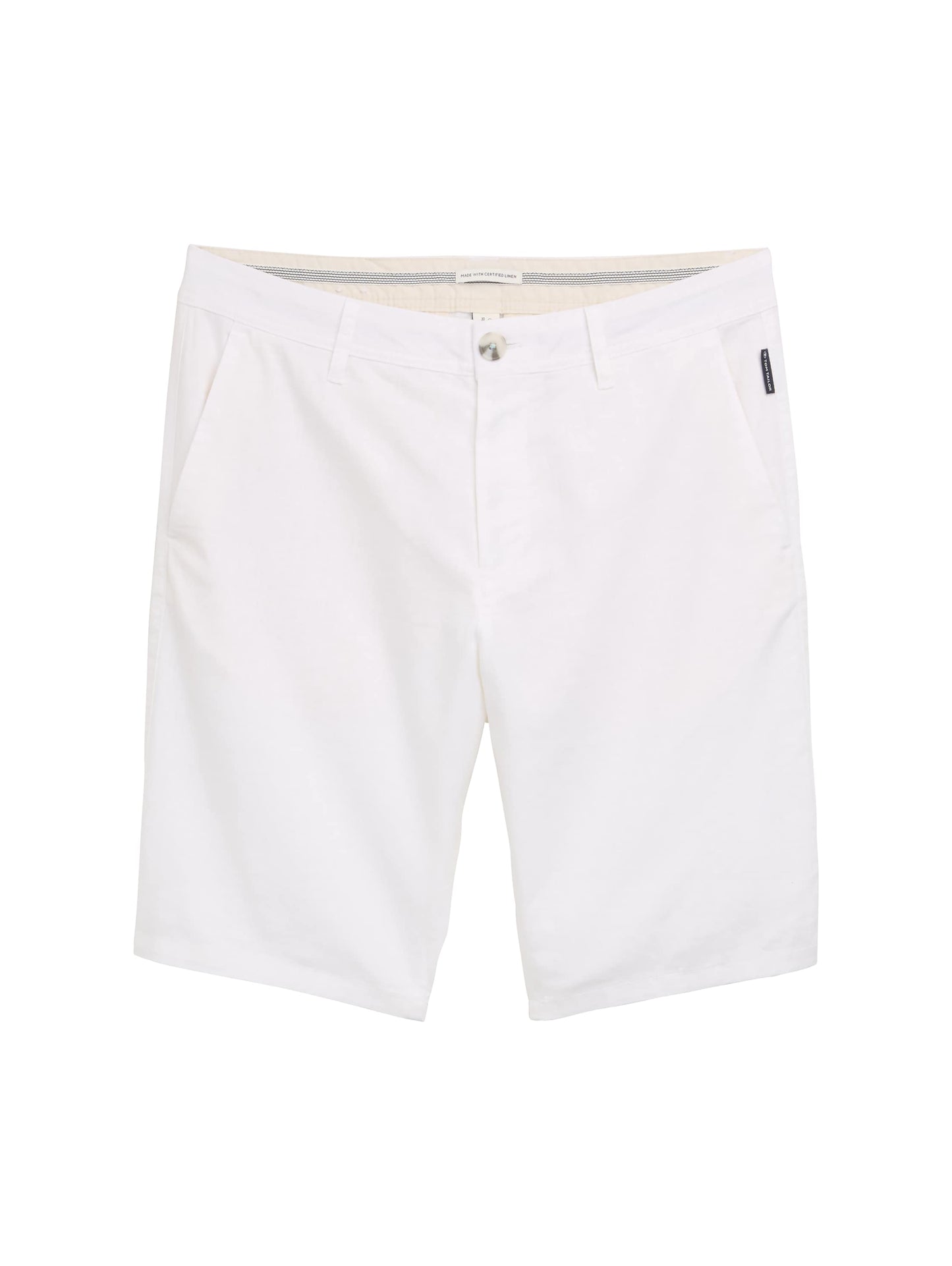 Slim Chino Shorts mit Leinenanteil