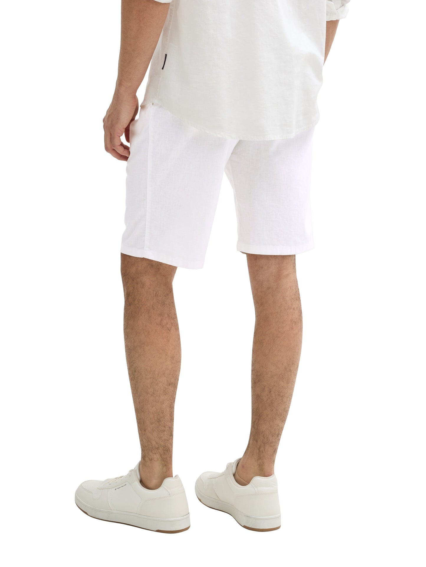 Slim Chino Shorts mit Leinenanteil