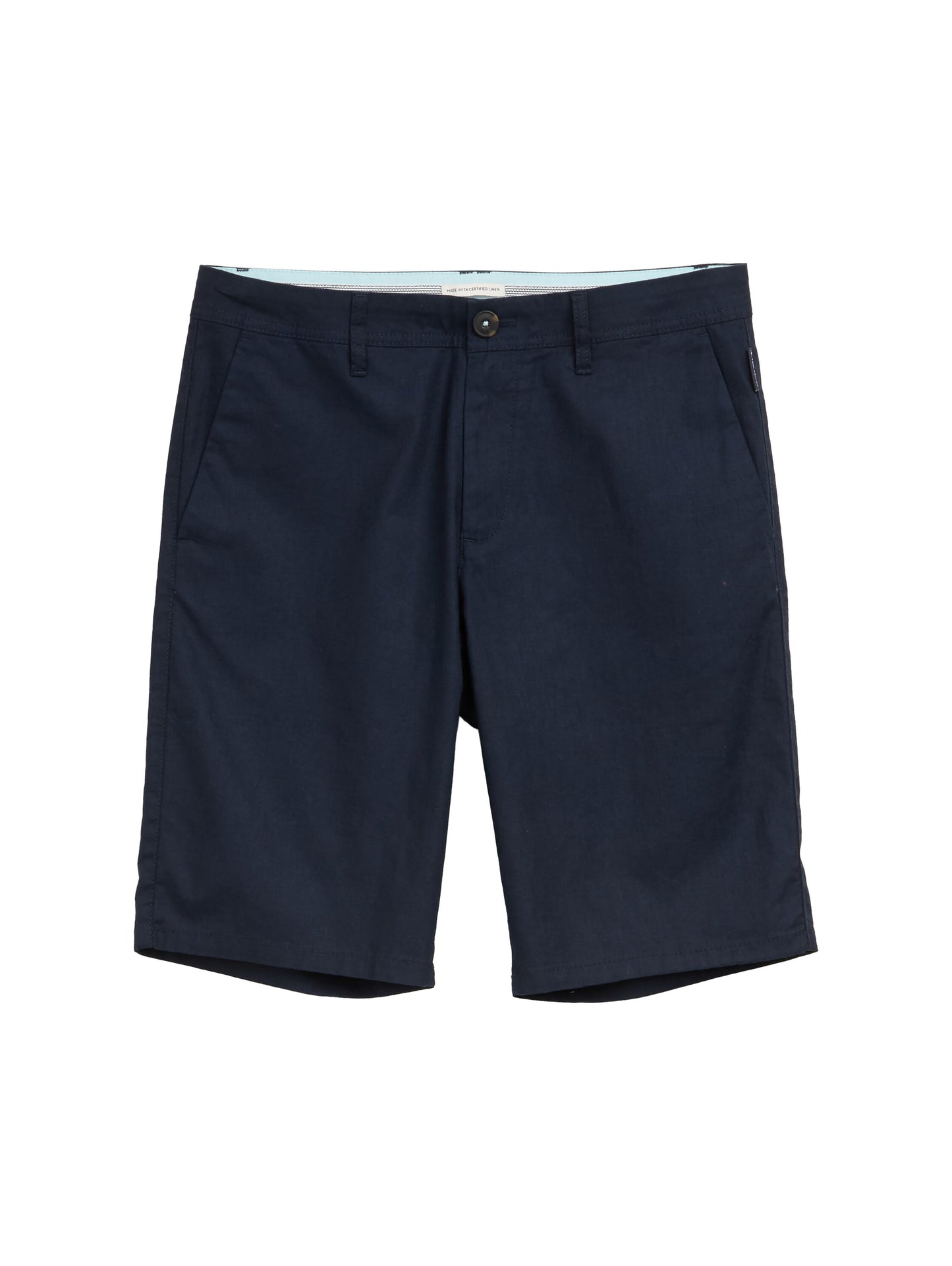 Slim Chino Shorts mit Leinenanteil