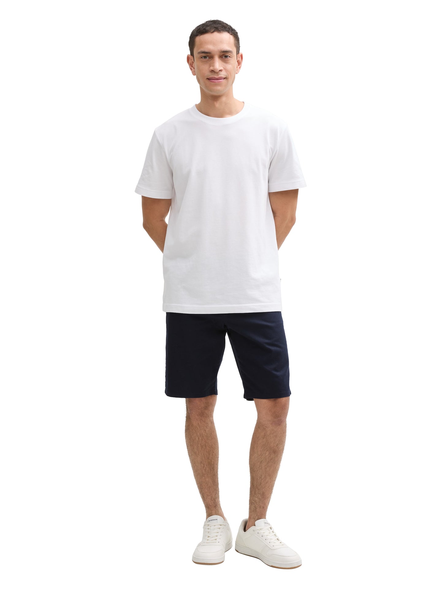 Slim Chino Shorts mit Leinenanteil