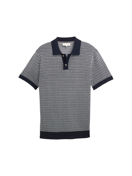 Strick-Poloshirt aus Baumwolle
