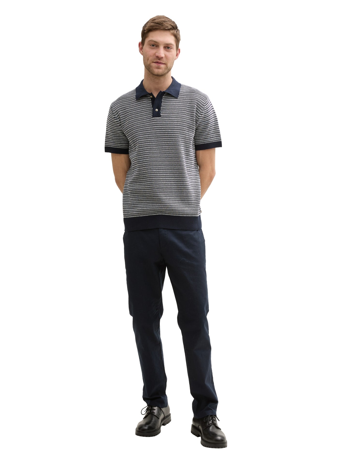Strick-Poloshirt aus Baumwolle