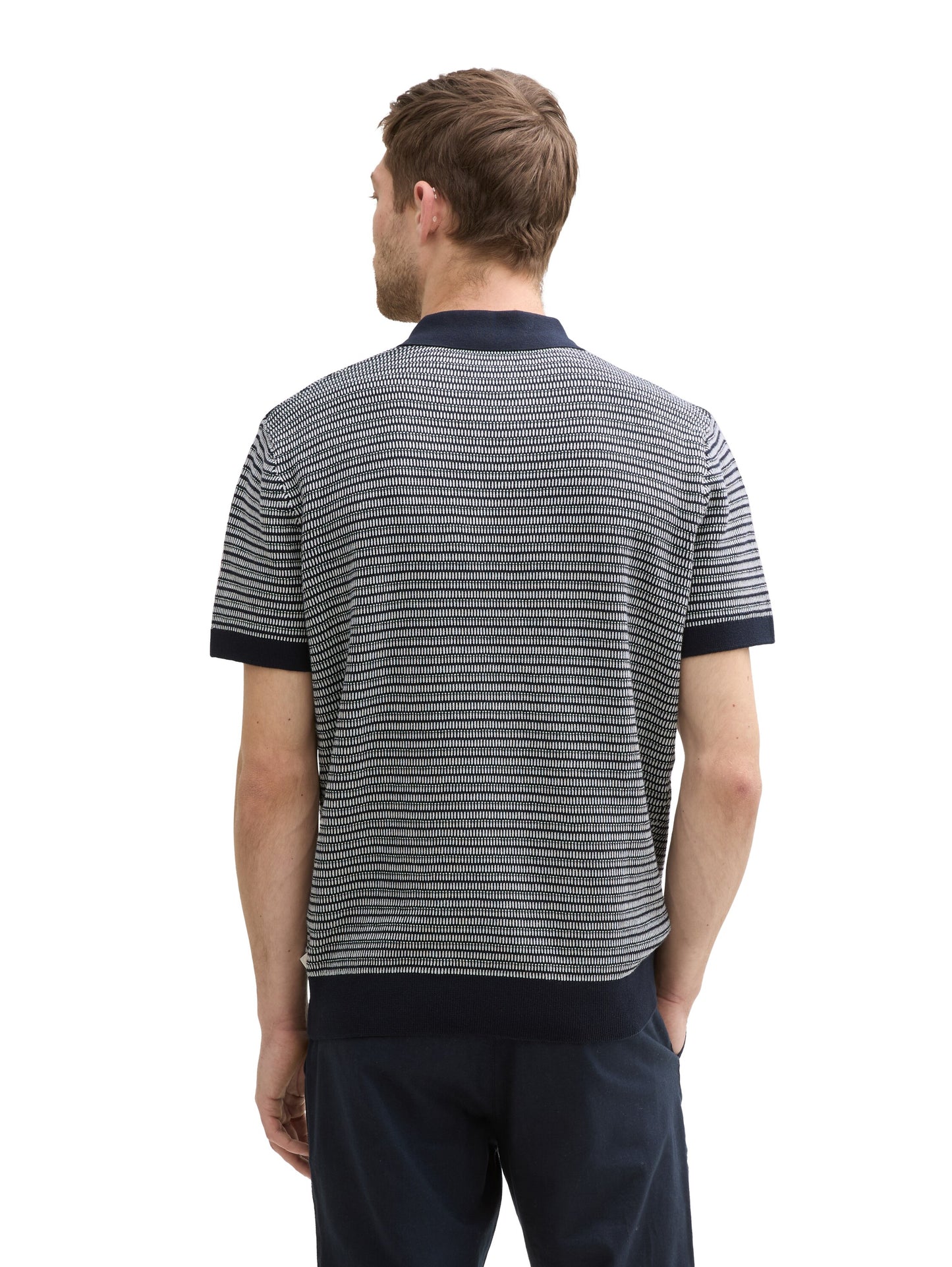 Strick-Poloshirt aus Baumwolle
