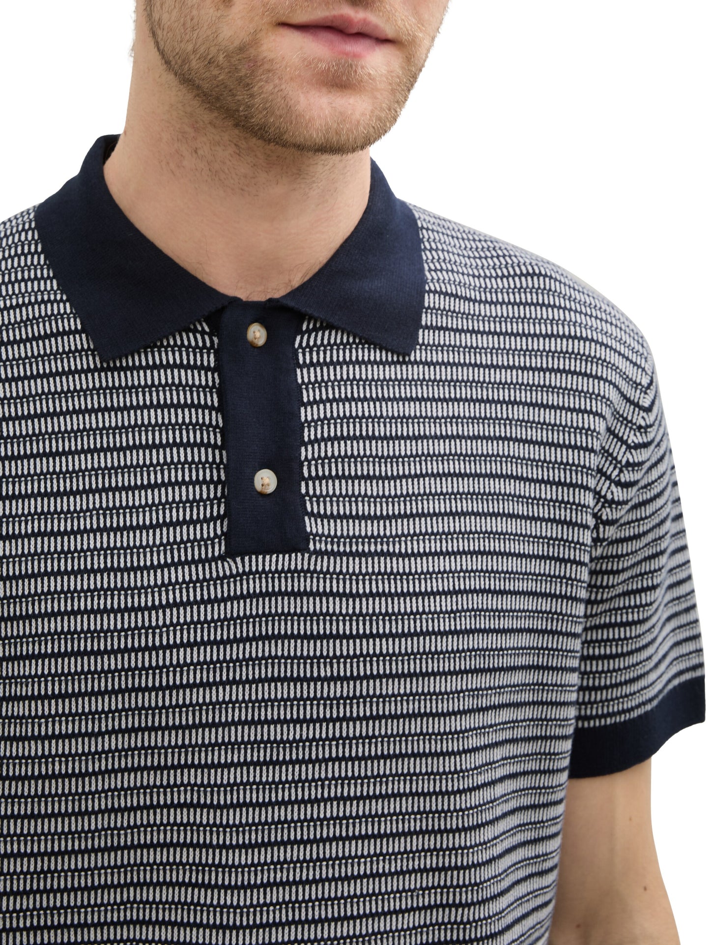 Strick-Poloshirt aus Baumwolle