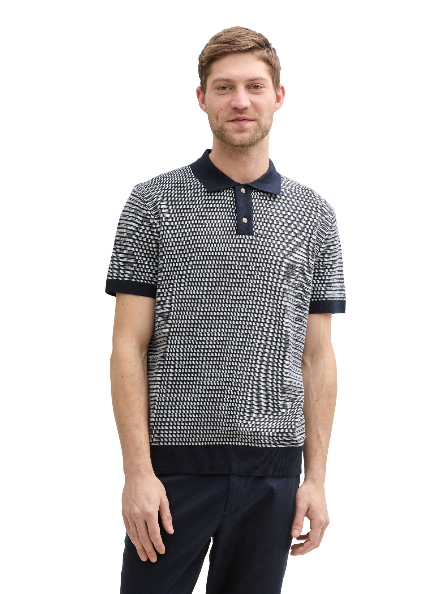 Strick-Poloshirt aus Baumwolle