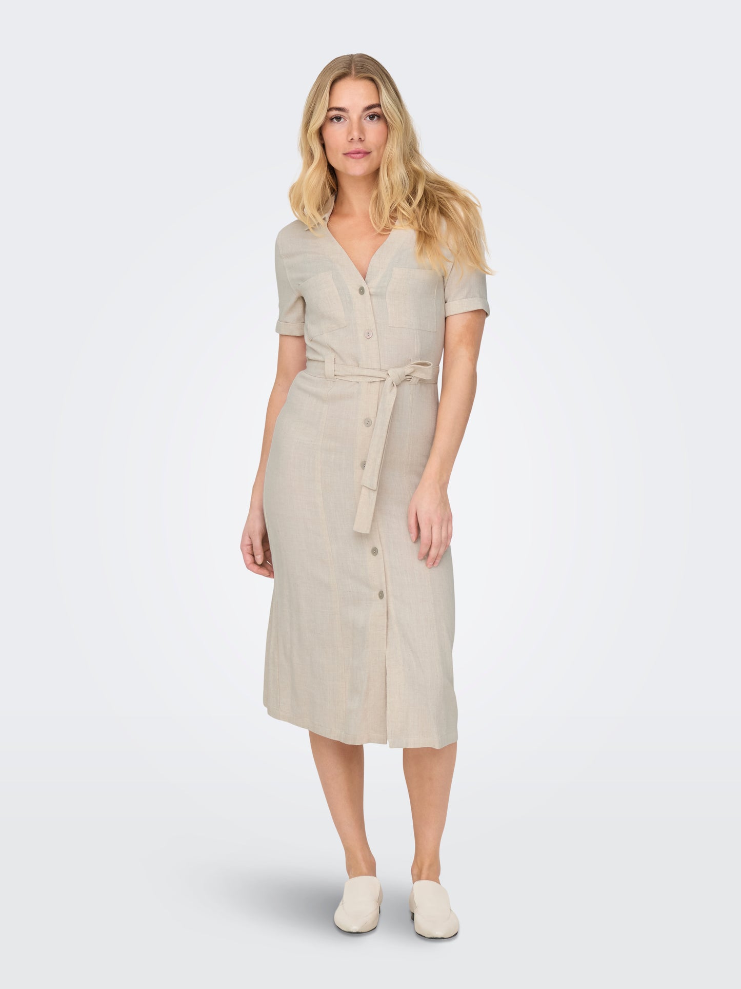 ONLSIESTA SS LIN BL SHIRT DRESS PNT NOOS