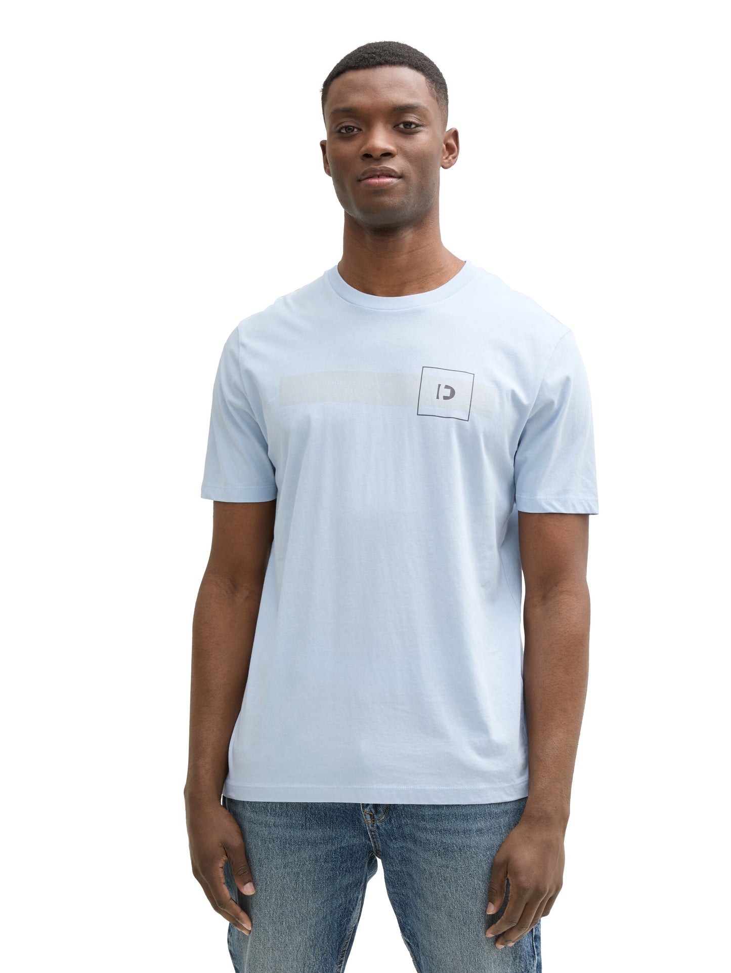 Basic T-Shirt mit Logo-Print