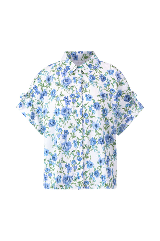 Printed cotton blouse with details