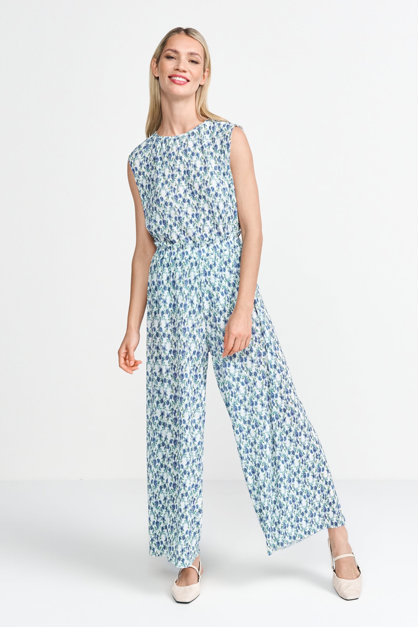 Printed Crinkle Pants